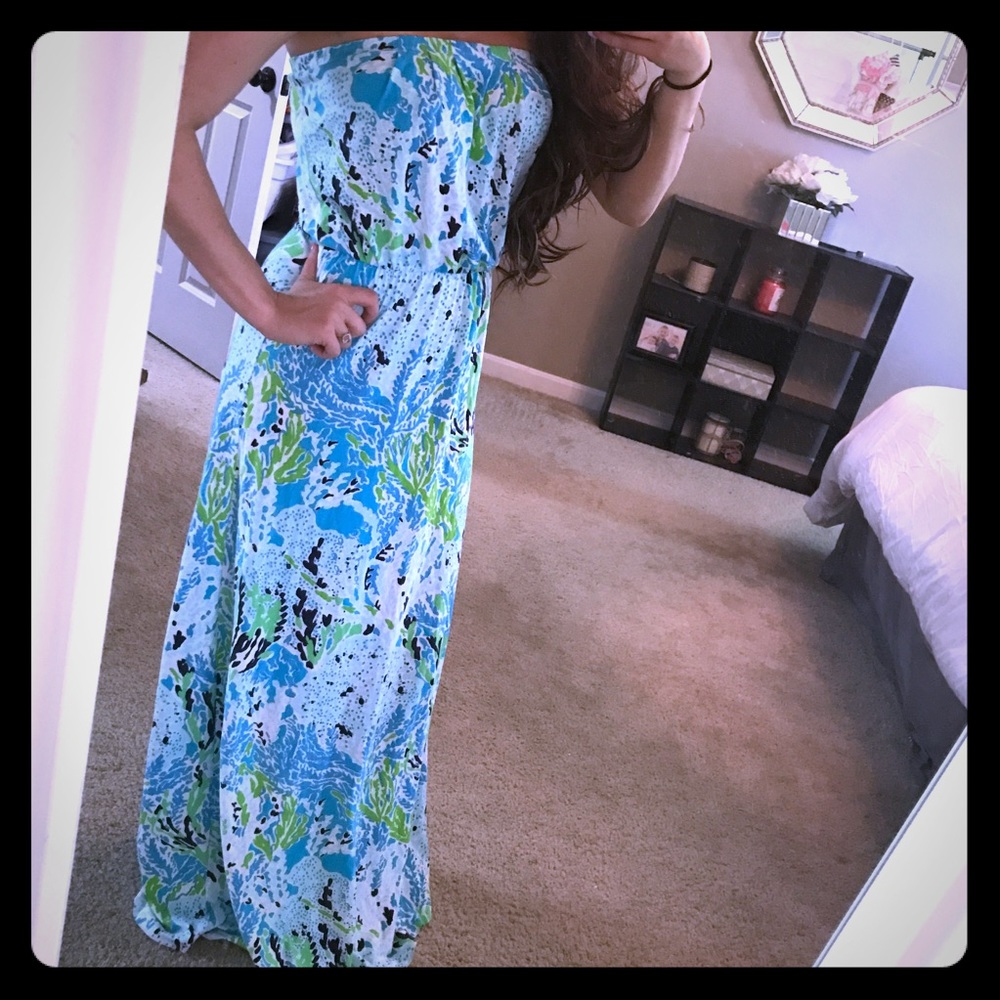 Lilly Pulitzer Maxi Dress "lets cha cha"